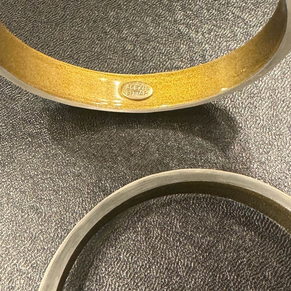 Alexis Bittar pave’ jeweled lucite bangle bracelets. - Picture 4 of 6